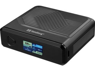 Sandberg 421-25 Bater&iacute;a Externa Pol&iacute;mero De Litio 20000 Mah Cargador Inal&aacute;mbrico Negro