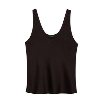Anine Bing Sleeveless Tops, female, Brown, Size: S Lea Top