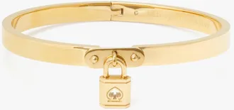 Kate Spade New York Womens Lock And Charm Bangle - Gold - One Size