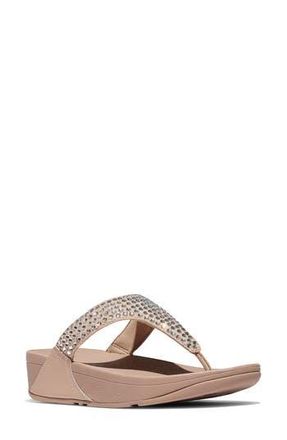 FitFlop Lulu Maxi Crystal Post Toe Sandal in Classic Beige at Nordstrom Rack, Size 10