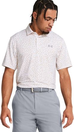 Under Armour Mens Polos, White/Photon Blue/Midnight Navy, Medium