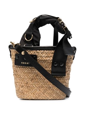 sacai woven two-way bag - Neutrals