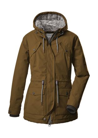 G.I.G.A. DX by killtec Parka GW 8 WMN PRK, Damen, Gr. 42, braun (hellbraun), Oberstoff: 88% Polyester, 12% Baumwolle, Futter: 100% Polyester, Wattierung: 100% Polyester, G.I
