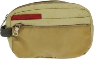 Prada Pre-owned Nylon pouches - Dames - Vintage Clutch - Beige - ONE Size - Nylon - Vintage