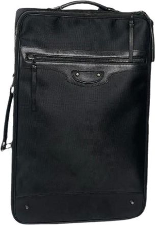 Balenciaga Pre-owned Weekend Bags, female, Black, Size: ONE SIZE Pre-owned Vintage Leather Weekend Bag