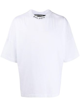 Palm Angels T-shirt met logoprint - Wit