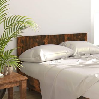 vidaXL Cabecero Cama Madera Contrachapada Roble Ahumado 160x1,5x80 Cm Vidaxl