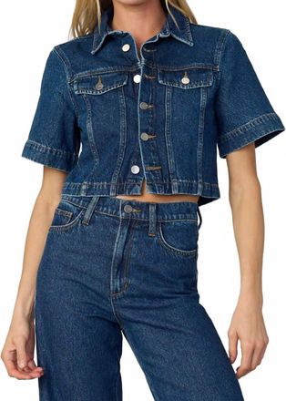Joe's Denim Trucker Short Sleeve Top In Lively