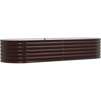 vidaXL Arriate Elevado Marr&oacute;n 240 X 80 X 44 Cm Acero Vidaxl