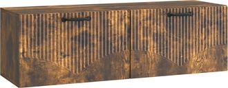 vidaXL Mueble Para Tv De Pared Roble Ahumado 98 X 31 X 30 Cm Vidaxl