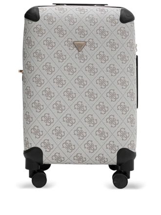 Guess Co monogram-pattern luggage - Grey