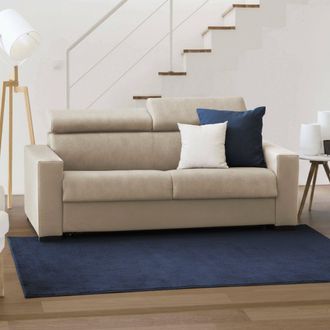 Talamo Italia Dmora - Sofa Cama Daalhou, Sof&aacute; De 2 Plazas, 100% Made In Italy, Sof&aacute; De Sal&oacute;n Con Apertura Giratoria, Con Reposacabezas Ajustable Y Reposabrazos Est&aacute;
