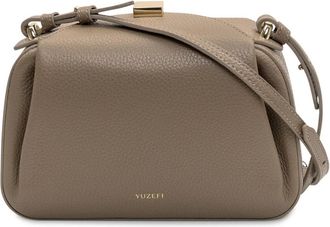 Yuzefi Bruin Leren Ketting Schoudertas - Dames - Schoudertassen - Beige - ONE Size - Leer - Tassen