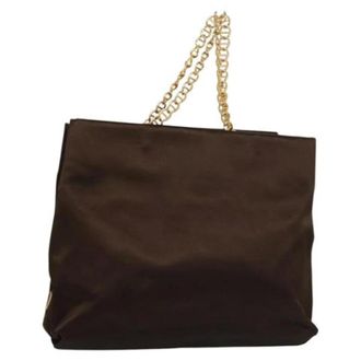 Prada Pre-owned Satin bolsos-prada - Pre-owned - Mujer - Marr&oacute;n - ONE SIZE