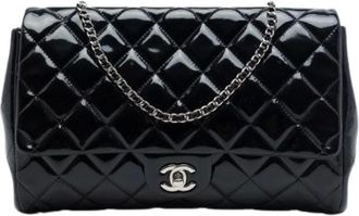 Chanel Borsa a spalla trapuntata in vernice Pre-owned - - Pre-owned - Donna - Nero - ONE SIZE