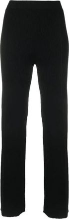 &Aacute;eron Zwarte Geribbelde Rechte Jeans - Dames - Regular Fit Jeans - Zwart - S - Jeans