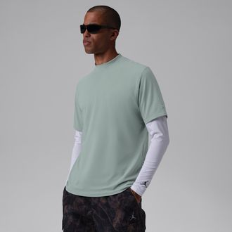 Nike Jordan Mens Jordan Sport Mock-Neck Golf T-Shirt in Green | IB3685-357