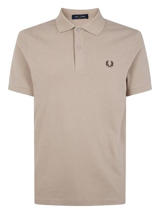 Fred Perry logo-embroidered polo shirt - men - Cotton - L - Neutrals