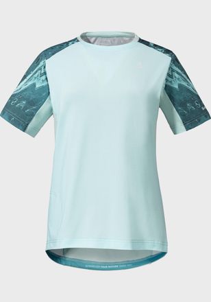 Sch&ouml;ffel Radtrikot SCH&Ouml;FFEL Shirt Valbella L, Damen, Gr. 34, blau (8025, blau), Oberstoff : 90% Polyester 10% Elasthan Oberstoff R&uuml;ckteil: 77% Polyester 18% Ly