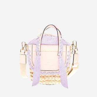 Cuba Lab Habanera-Tasche aus Leder und Rafia