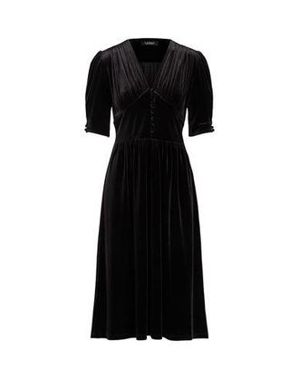 Ralph Lauren PUFF-SLEEVE VELVET DRESS