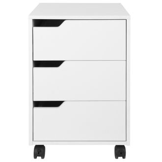 HOMCOM Cassettiera Portadocumenti A 3 Cassetti 40x50x57.5 Cm Bianco - Homcom