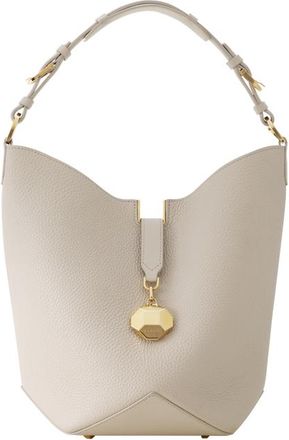 Lanvin Catch By Lanvin Medium Bucket Bag In Grained Leather in Plaster at Nordstrom