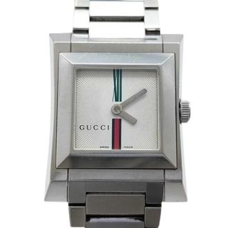 Gucci Pre-owned 111L Polshorloge - Dames - Pre-owned - Wit - Maat: ONE Size