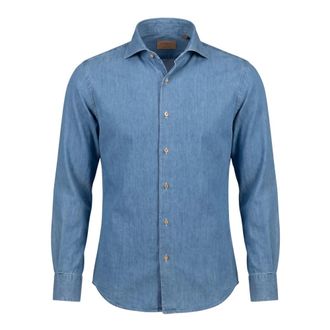 Borriello Camicia Denim - - Shirts - Uomo - Blu - 2XS