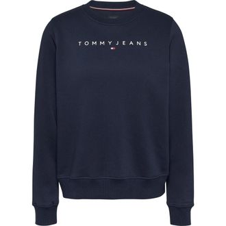 Tommy Jeans Katoenen Blend Sweatshirt - Dames - Sweatshirts - Blauw - S - Katoen - Hoodies & sweatvesten