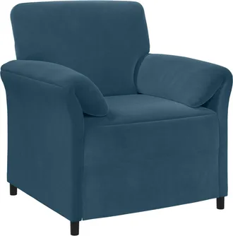 vidaXL Sof&aacute; De Una Plaza Azul 88 X 83 X 95 Cm Terciopelo Vidaxl