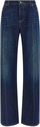 Dolce & Gabbana Stretched Pleated Trompe Loeil Jeans