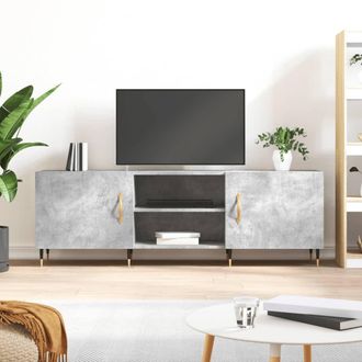 vidaXL Vidaxl - Mueble De Tv Madera De Ingenier&iacute;a Gris Hormig&oacute;n 150x30x50 Cm
