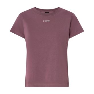 Pinko Basico T-shirt - Dames - T-shirts - Rood - XS - Katoen - Tops