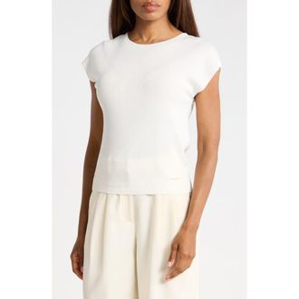 Elie Tahari Extended Sleeve Crewneck Sweater in Ivory at Nordstrom Rack, Size X-Small