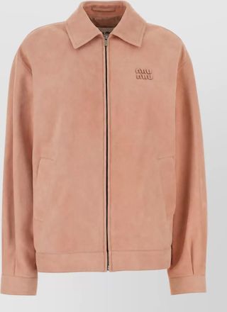 Miu Miu leather single breasted coat