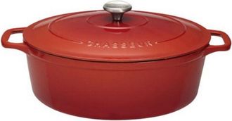 Chasseur Cacerola Ovalada De Hierro Fundido Esmaltado 33cm Rub&iacute; Sublime - Puc473358