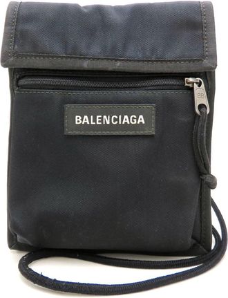 Balenciaga Black Nylon Canvas Shoulder Bag (Pre-Owned)