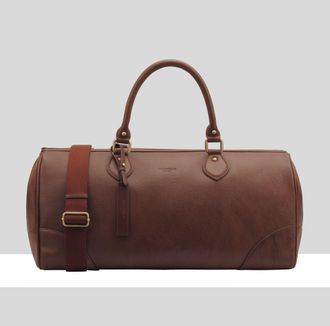 Paul Costelloe Mens Dexter Leather Holdall Bag - Brown - One Size