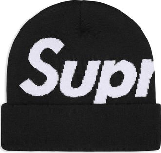 SUPREME Logo intarsia muts - Zwart