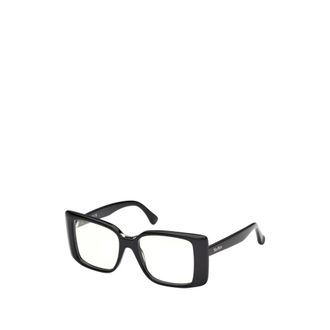 Max Mara Glasses, female, Black, Size: 52 MM Rectangular Eyeglasses