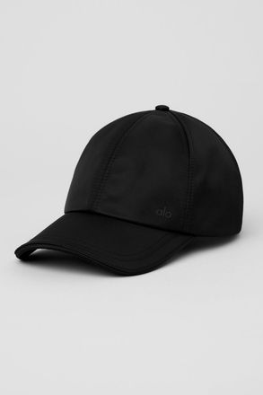 Alo | Satin Off-Duty Cap in Black