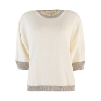 Kocca Hercules Ronde Hals Gebreide Trui - Dames - Truien - Wit - Maat: XS Wol