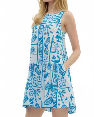 Entro Cassie Coastal Dress In Blue