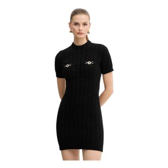Patou Vestido de Lana Tejida - Dresses - Mujer - Negro - M