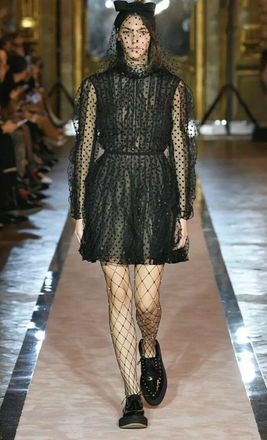 Giambattista Valli x H&M Short black tulle dress Size 38