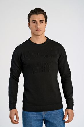 Lindbergh Strickpullover LINDBERGH, Herren, Gr. 3XL, schwarz, Strick, Obermaterial: 100% Baumwolle, unifarben, normal h&uuml;ftbedeckend, Rundhals, Flachstrickb&uuml;ndch