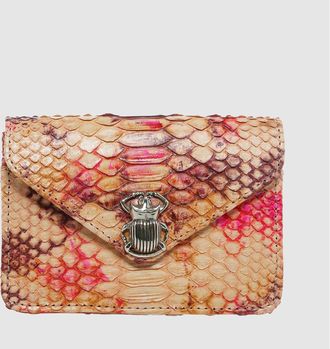 CLARIS VIROT Porte-cartes Alex Python Amphore