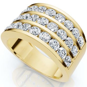 Pompeii3 Mens 2.70Ct Diamond Anniversary Wedding Ring Gold Lab Grown
