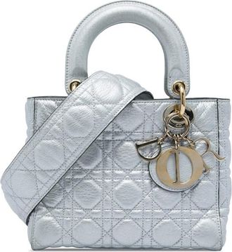 Dior Pre-owned Dior Small Metallic Grained Calfskin Cannage Supple Lady Satchel Ladies TUN3MLA8DHY0JTJ9